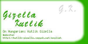 gizella kutlik business card